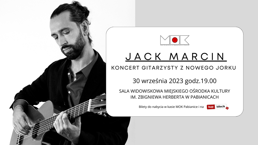 Plakat - JACK MARCIN Koncert Gitarzysty z Nowego Jorku